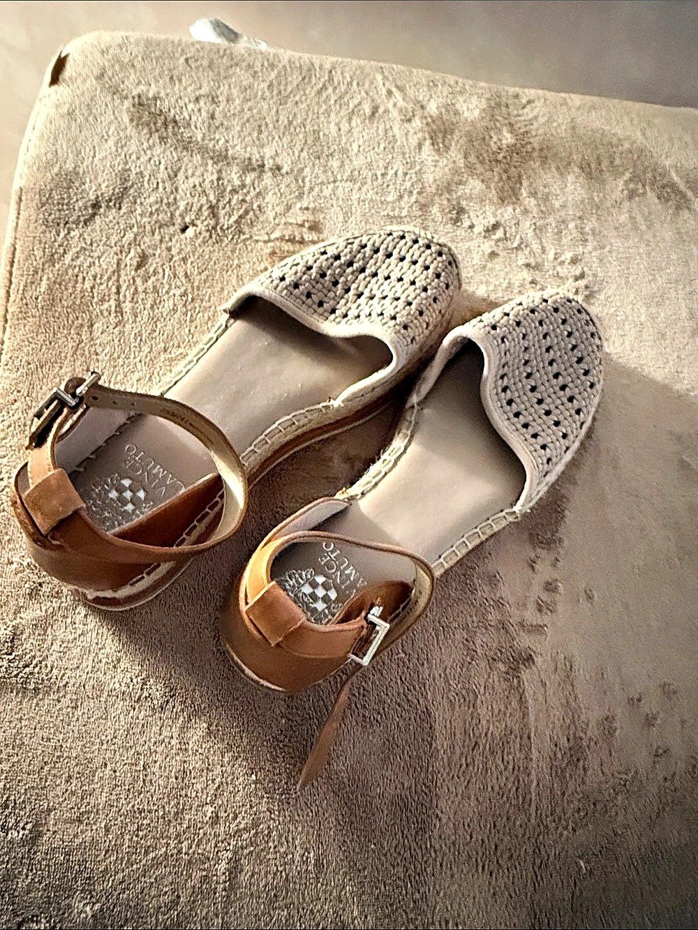 Vince Camuto Bredenna Espadrille Sandal Sandals White & Brown US 9.5 M